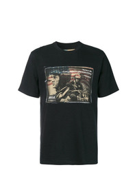 T-shirt girocollo stampata nera di Barbour By Steve Mc Queen