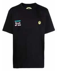 T-shirt girocollo stampata nera di BARROW