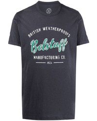 T-shirt girocollo stampata nera di Belstaff