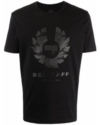 T-shirt girocollo stampata nera di Belstaff
