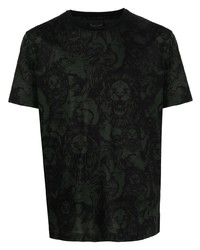 T-shirt girocollo stampata nera di Billionaire