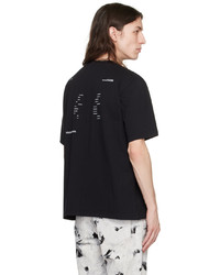 T-shirt girocollo stampata nera di Heliot Emil