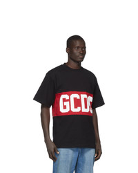 T-shirt girocollo stampata nera di Gcds