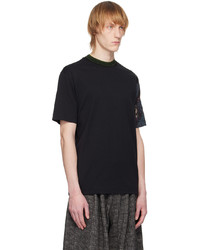 T-shirt girocollo stampata nera di Dries Van Noten