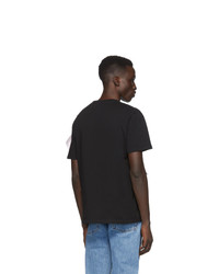 T-shirt girocollo stampata nera di Raf Simons