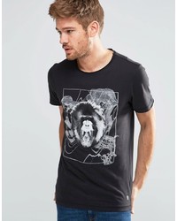 T-shirt girocollo stampata nera di Blend of America