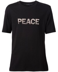 T-shirt girocollo stampata nera di BLK DNM