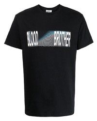 T-shirt girocollo stampata nera di Blood Brother