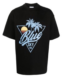 T-shirt girocollo stampata nera di BLUE SKY INN