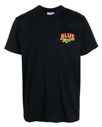 T-shirt girocollo stampata nera di BLUEMARBLE