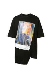 T-shirt girocollo stampata nera di Bmuet(Te)