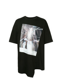 T-shirt girocollo stampata nera di Bmuet(Te)