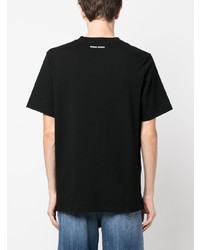 T-shirt girocollo stampata nera di Wood Wood