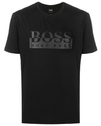 T-shirt girocollo stampata nera di BOSS HUGO BOSS