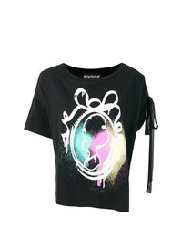 T-shirt girocollo stampata nera di Boutique Moschino