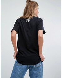 T-shirt girocollo stampata nera