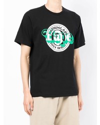 T-shirt girocollo stampata nera di A Bathing Ape