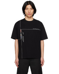 T-shirt girocollo stampata nera di C2h4