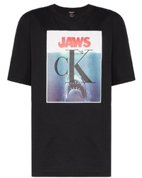 T-shirt girocollo stampata nera di Calvin Klein 205W39nyc
