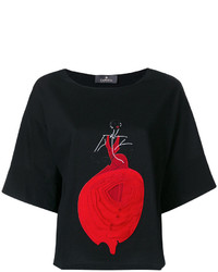 T-shirt girocollo stampata nera di Capucci