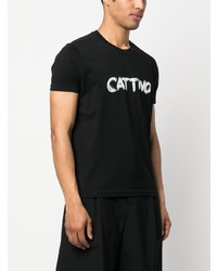 T-shirt girocollo stampata nera di Aspesi