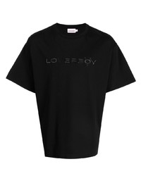T-shirt girocollo stampata nera di Charles Jeffrey Loverboy