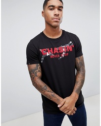 T-shirt girocollo stampata nera di Chasin'