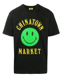 T-shirt girocollo stampata nera di Chinatown Market