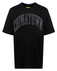T-shirt girocollo stampata nera di Chinatown Market