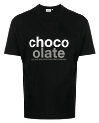 T-shirt girocollo stampata nera di Chocoolate