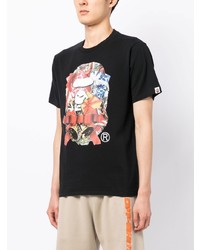 T-shirt girocollo stampata nera di A Bathing Ape