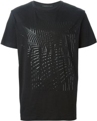 T-shirt girocollo stampata nera di Christopher Kane
