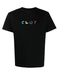 T-shirt girocollo stampata nera di Clot