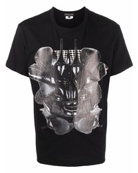 T-shirt girocollo stampata nera di Comme Des Garcons Homme Plus