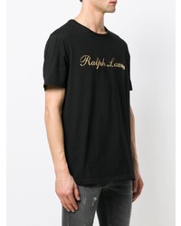 T-shirt girocollo stampata nera di Ralph Lauren Purple Label