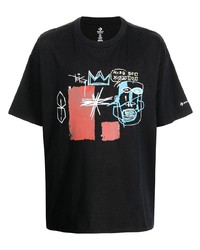 T-shirt girocollo stampata nera di Converse