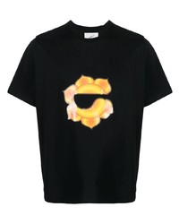 T-shirt girocollo stampata nera di Coperni