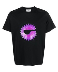 T-shirt girocollo stampata nera di Coperni