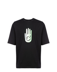 T-shirt girocollo stampata nera di Cottweiler