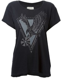 T-shirt girocollo stampata nera di Current/Elliott