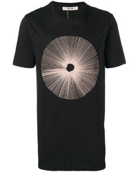 T-shirt girocollo stampata nera di Damir Doma