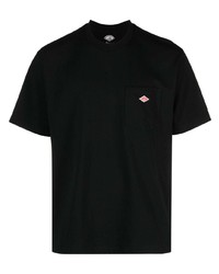 T-shirt girocollo stampata nera di Danton