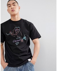 T-shirt girocollo stampata nera di Diamond Supply