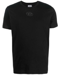 T-shirt girocollo stampata nera di Diesel