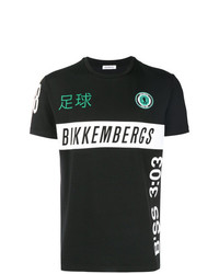 T-shirt girocollo stampata nera di Dirk Bikkembergs