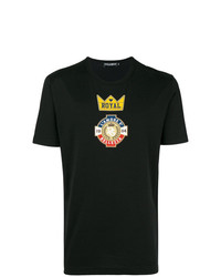 T-shirt girocollo stampata nera di Dolce & Gabbana
