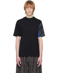 T-shirt girocollo stampata nera di Dries Van Noten