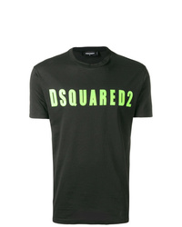 T-shirt girocollo stampata nera di DSQUARED2