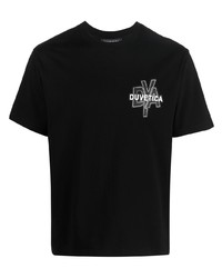 T-shirt girocollo stampata nera di Duvetica