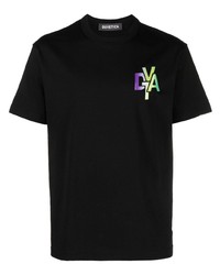 T-shirt girocollo stampata nera di Duvetica